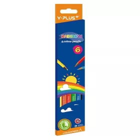 Színes ceruza  Y-Plus+ Rainbow 6 db-os klt. hegyezővel