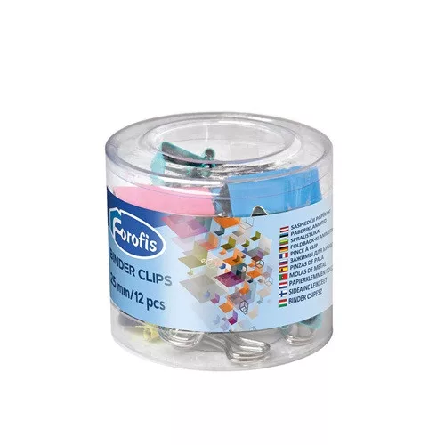 Iratcsipesz Forofis színes 25 mm 12 db