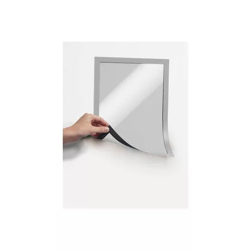 Információs tábla Durable Duraframe A/4 öntapadó hátlappal és mágneses kerettel 2 db/csomag ezüst