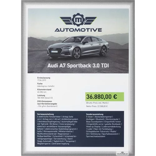 Információs tasak Durable A/4 statikus rögzítés 5 db/csomag