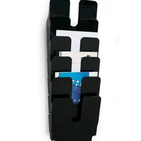   Prospektustartó Durable Flexiplus 6 rekeszes A/4, álló  fekete