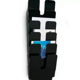   Prospektustartó Durable Flexiplus 6 rekeszes A/4, álló  fekete