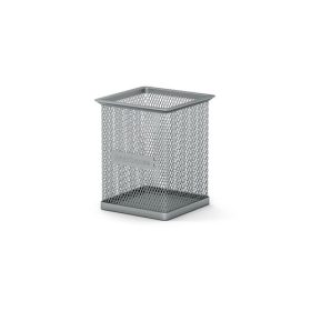 Írószertartó ErichKrause fémhálós 8x9.5 cm ezüst