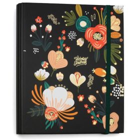   Tervező Bruno Visconti, pontozott, elválasztókkal, 17x23cm fekete, virágos