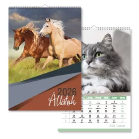 Naptár fali pd Állatok 30x42 cm 2026