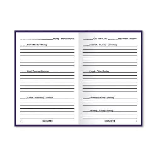 Határidőnapló öröknaptár Forever Calendar A/6 vegyes 102x148 mm