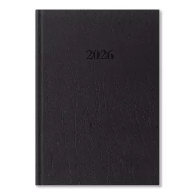   Határidőnapló Period Standard A/5 napi fekete műbőr 2026