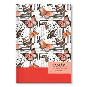 Tanári zsebkönyv pd 2026-2027 papír Butterflies