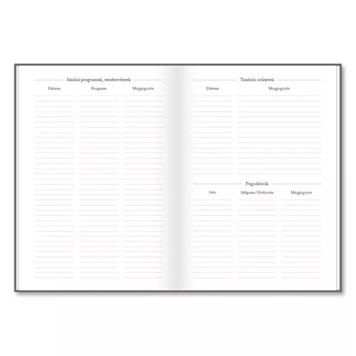 Tanítói zsebkönyv pd 2026-2027 papír Pink