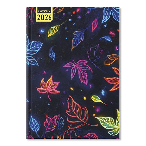 Határidőnapló Period Neon B/6 heti Leaf papír 2026