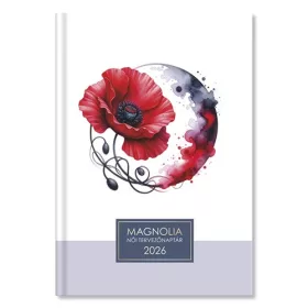   Határidőnapló Period Magnólia B/6 napi női tervező Poppy 2026