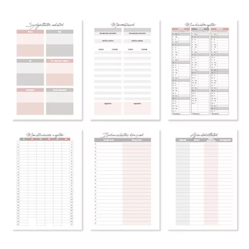 Határidőnapló Period Magnólia B/6 napi női tervező Poppy 2026