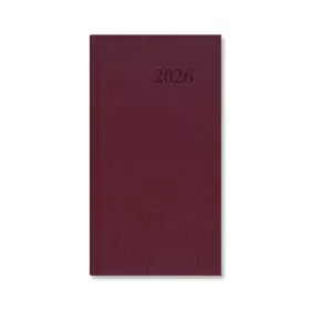   Határidőnapló Period Standard Zsebnaptár álló bordó műbőr 2026