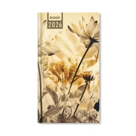   Határidőnapló Period Basic Zsebnaptár álló Wildflowers papír 2026