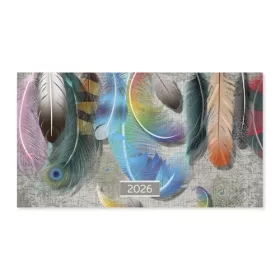 Naptár Tűzött mini zseb fekvő Feather 2026