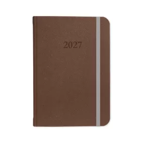 Határidőnapló Period Velour B/6 heti varrott barna 2027