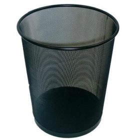 Papírkosár fémhálós fekete