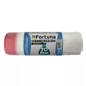   Szemeteszsák Fortuna 70l húzózáras fehér 65x70 cm 15 db/csomag