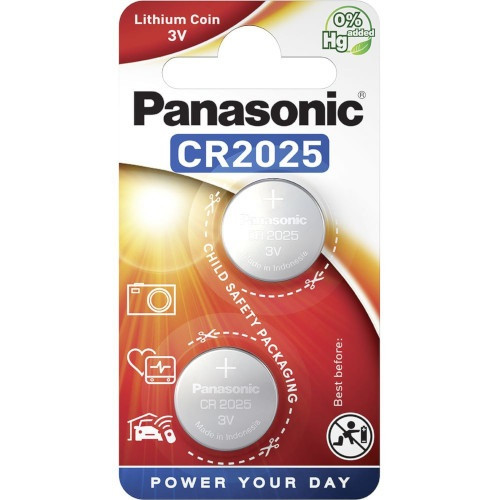 Gombelem Panasonic CR2025L lítium 2 db -os