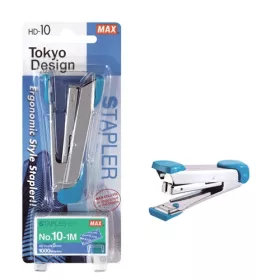   Tűzőgép Max HD-10K No.10 20 lap + tűzőkapocs bliszterben kék