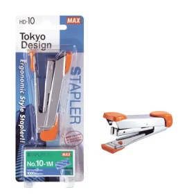   Tűzőgép Max HD-10K No.10 20 lap + tűzőkapocs bliszterben narancssárga
