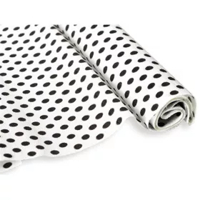   Krepp-papír Jolly 50x200 cm 28g/m2 fehér fekete pöttyökkel