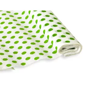   Krepp-papír Jolly 50x200 cm 28g/m2 fehér zöld pöttyökkel