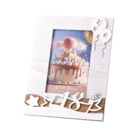   Képkeret Statovac Woody fa 10 x 15 cm asztali, fekvő 18. szülinap