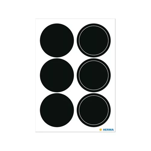 Dekormatrica Herma fekete címke kör