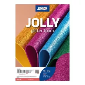   Kreatív Junior csillámos dekor gumilap A/4, rózsaszín, 10 db/csomag