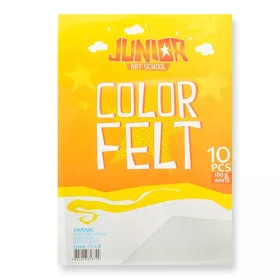 Kreatív Junior filc lapok A/4, fehér, 10 db/csomag