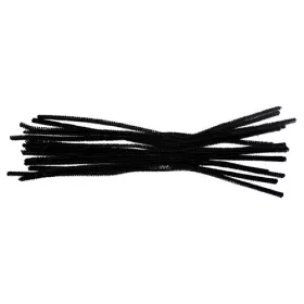   Kreatív Junior zseníliaszál, fekete 30cm, 15 db/csomag, 6 mm