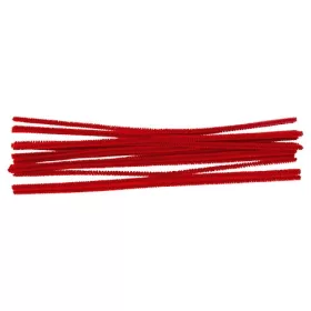   Kreatív Junior zseníliaszál, piros, 30cm, 15 db/csomag, 6 mm