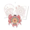 Kreatív színező Avenue Mandarine Graffy Pop Mandala 3D, spirálos, Tengeri állatok
