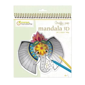   Kreatív színező Avenue Mandarine Graffy Pop Mandala 3D, A szavanna állatai