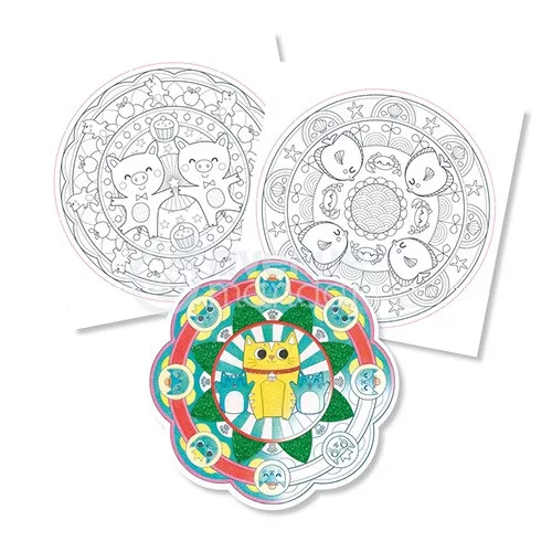 Kreatív színezőfüzet Avenue Mandarine Graffy pop Mandala Állatok