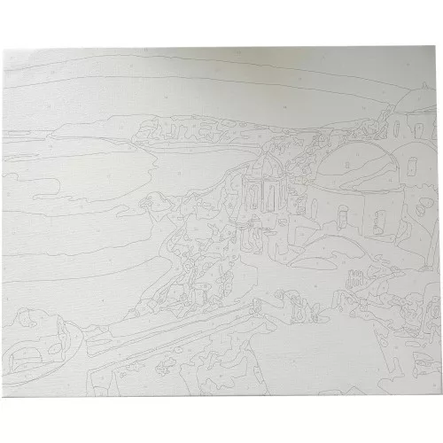 Kreatív kifestő klt. Centrum számozott, 40x50 cm, Görög tengerpart