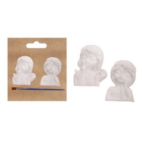 Kreatív dekoráció festhető lány 2 db/csomag