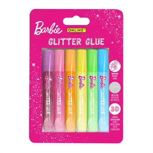 Kreatív ragasztó Online Barbie csillámos 6 db-os klt.-ben