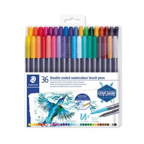   Művészeti ecsetfilc Staedtler Design Journey kétvégű akvarell 36 db-os bliszteres