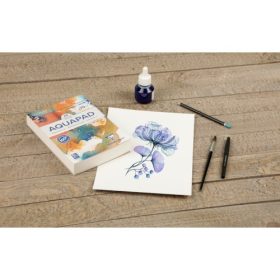   Művészeti rajztömb Clairefontaine Goldline Aqua A/4 50 lap 300g ragasztott fehér akvarell technikához