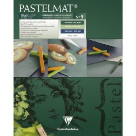   Művészeti rajztömb Clairefontaine Pastelmat n°5 24x30 cm 12 lap 360g vegyes színek
