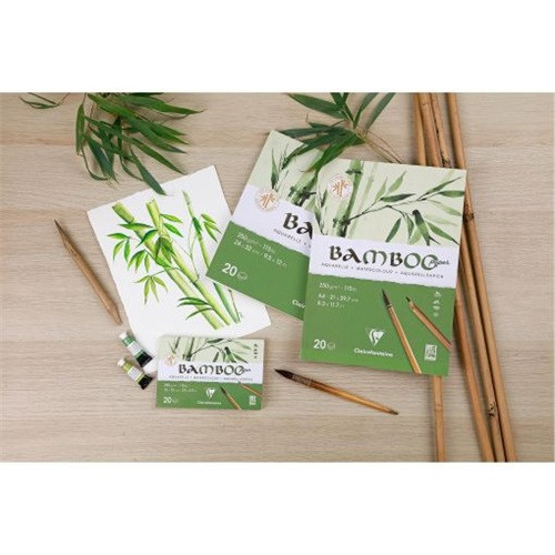 Művészeti rajztömb Clairefontaine Bamboo A/3 15 lap 250g álló akvarell technikához