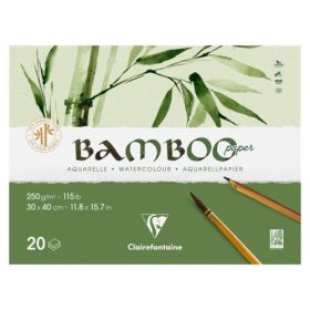   Művészeti rajztömb Clairefontaine Bamboo 40x30 cm 20 lap 250g fekvő akvarell technikához