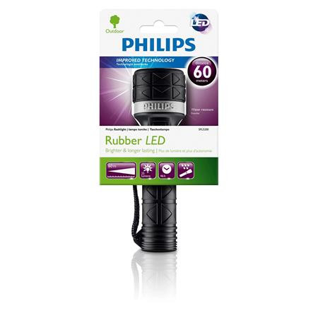 PHILIPS Elemlámpa, LED, 2xAA, gumi borítás, PHILIPS