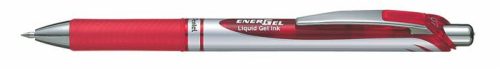 PENTEL Zseléstoll, 0,35 mm, nyomógombos, PENTEL "EnerGel BL77", piros