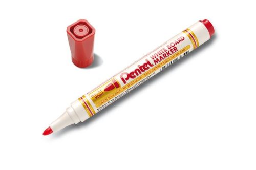 PENTEL Táblamarker, 2 mm, kúpos hegy, PENTEL, piros
