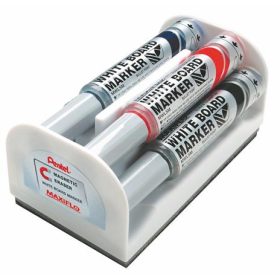   PENTEL Táblamarker készlet, 6 mm, kúpos hegy, PENTEL "Maxiflo", 4 különböző szín