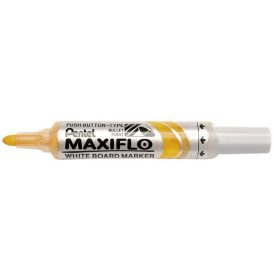   PENTEL Táblamarker, 2,5 mm, kúpos, PENTEL "Maxiflo MWL5M", sárga