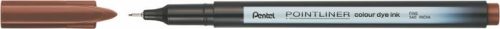 PENTEL Tűfilc, 0,4 mm, PENTEL "Pointliner", dióbarna